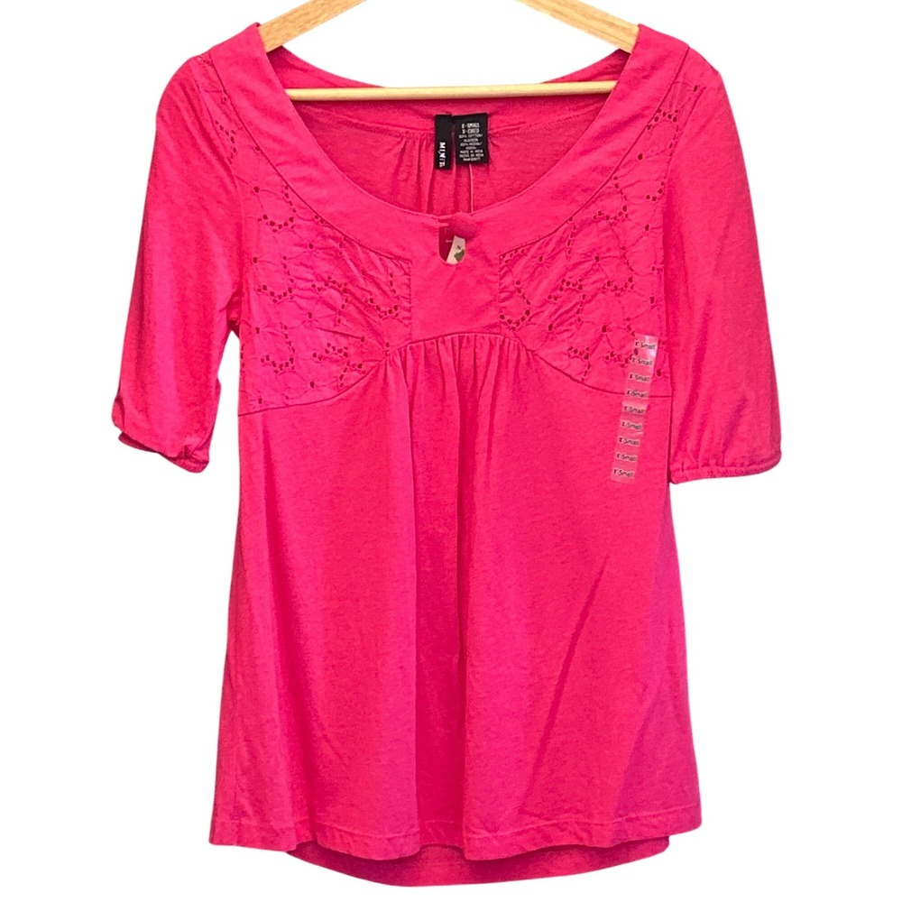 Y2K Mixit Eyelet Blouse Coquette Barbiecore